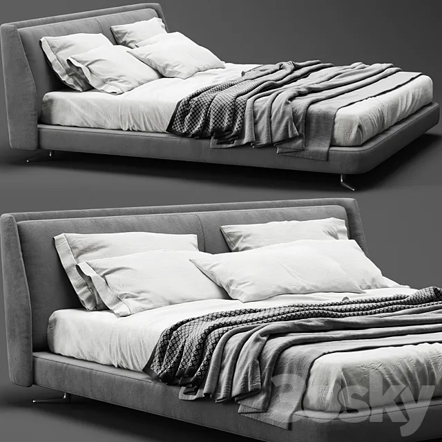 Minotti spencer bed 3D Model
