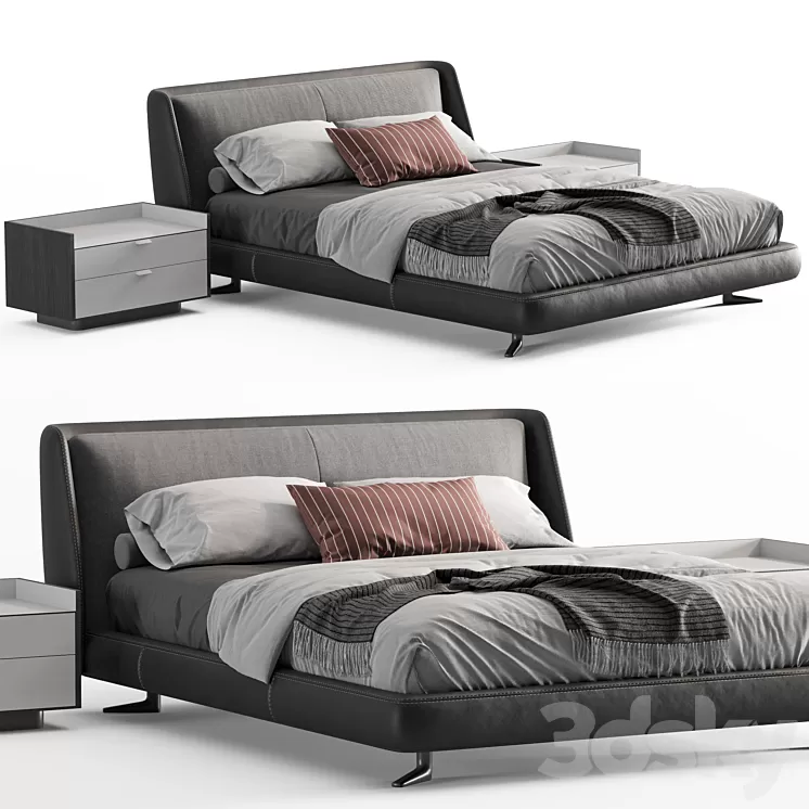 Minotti spencer bed_2 3D Model Free