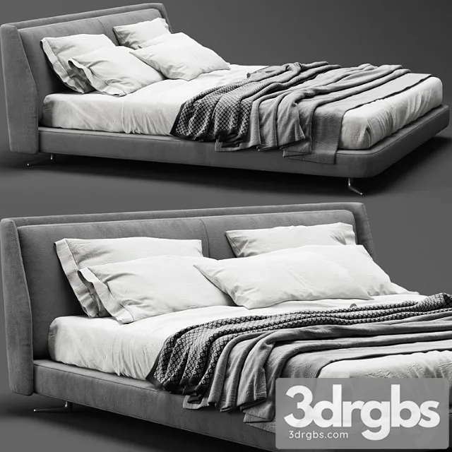 Minotti spencer bed_3 2 3D Model Free