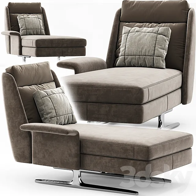 Minotti Spencer Chaise Lounge 3DModel