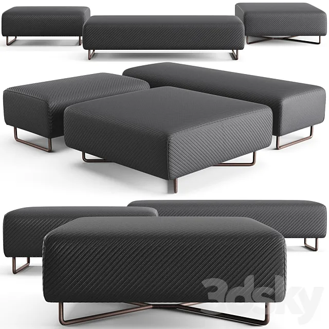 Minotti sunray luke benches 3DModel