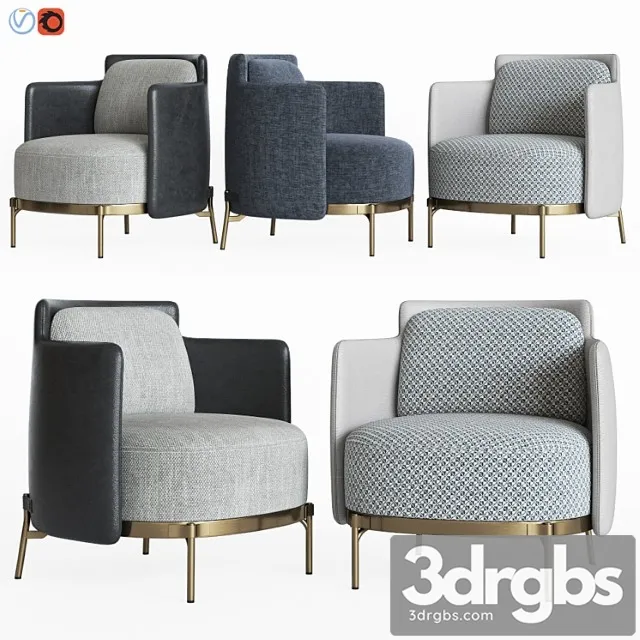 Minotti tape armchair 2 1 3D Model Free