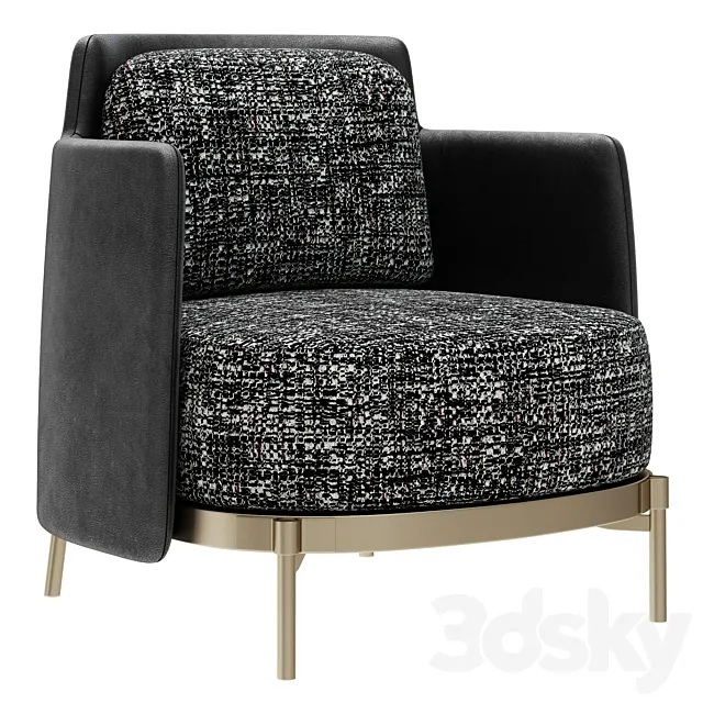 Minotti tape armchair 3D Model