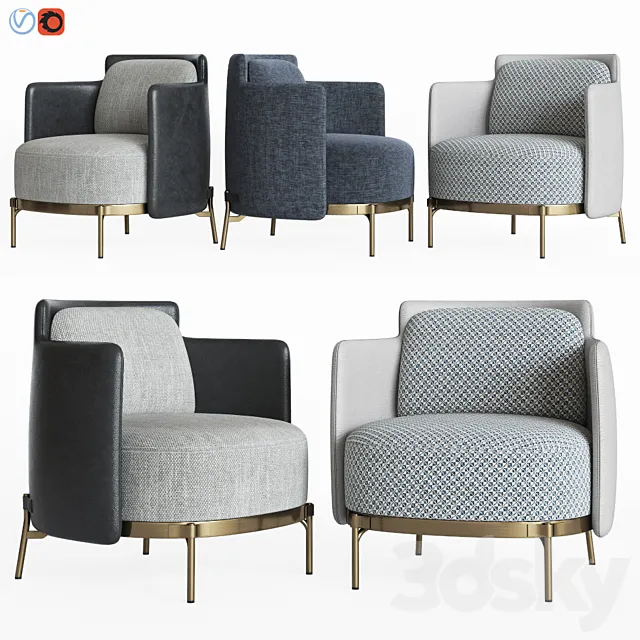 Minotti Tape Armchair 3DModel