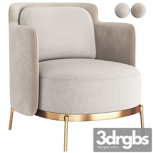 Minotti tape armchair & ottoman