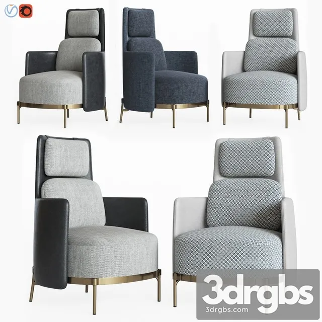 Minotti Tape Armchairs 01 3D Model Free