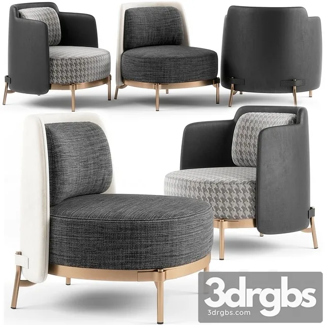 Minotti Tape Armchairs 3D Model Free