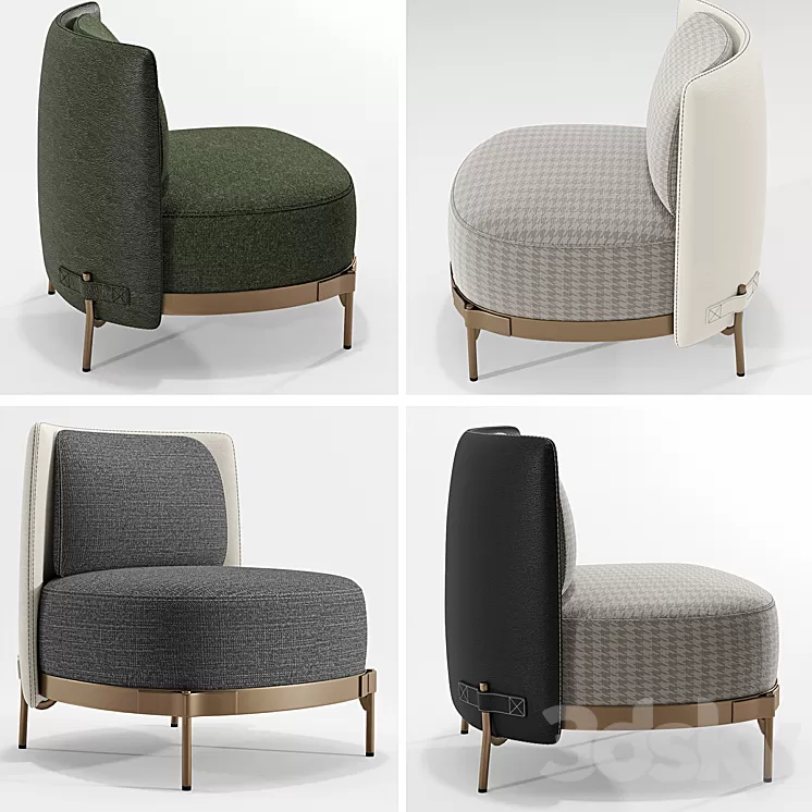 Minotti Tape armchairs 3D Model
