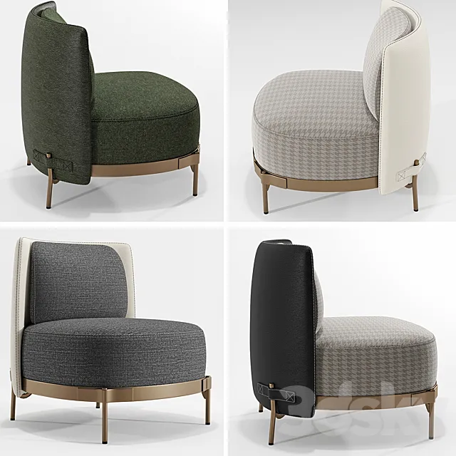 Minotti Tape armchairs 3DModel