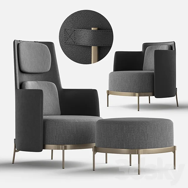Minotti TAPE Armchairs Free Download