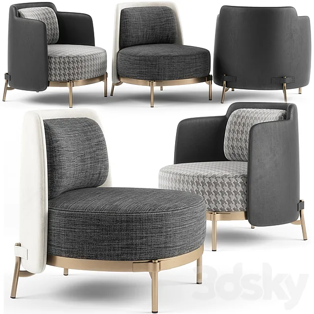Minotti Tape armchairs 3DModel