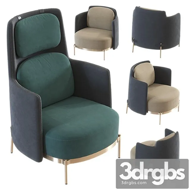 Minotti tape Set 2 3D Model Free