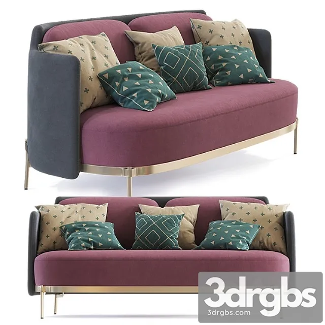 Minotti Tape Sofa Two Seat 3D Model Free