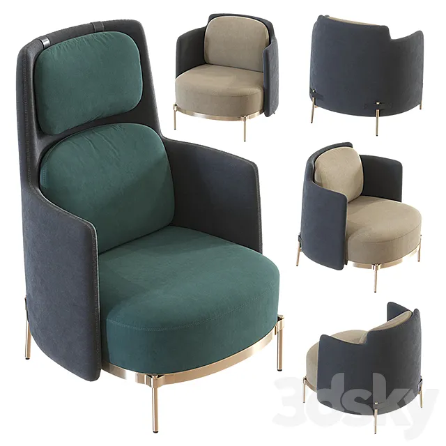 Minotti Tape_Set 2 3DModel