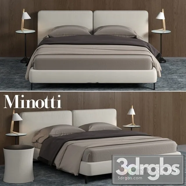 Minotti Tatlin Bed 03 3D Model Free