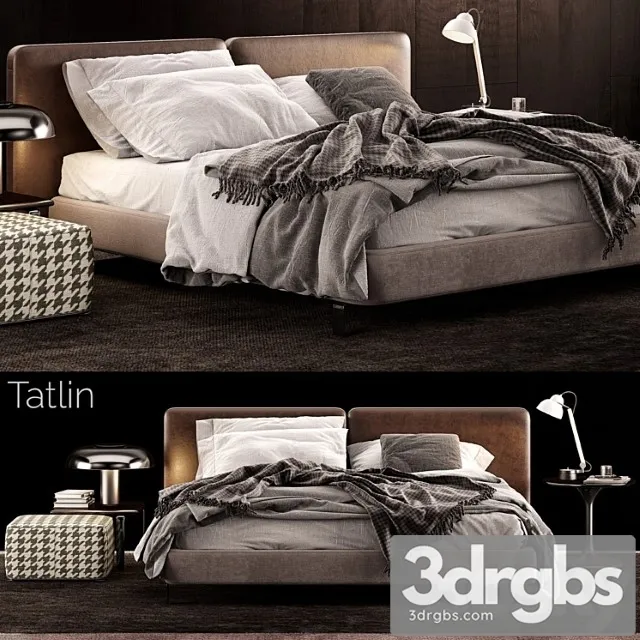 Minotti tatlin bed 2 3D Model Free