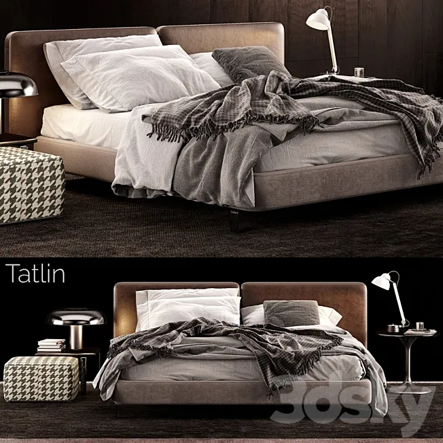 Minotti Tatlin Bed 3D Model