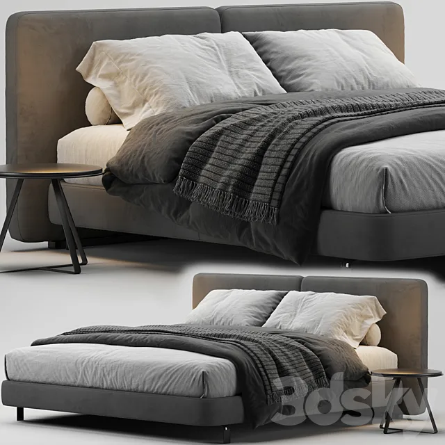 Minotti tatlin bed 3D Model
