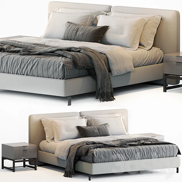 Minotti tatlin bed 3DModel