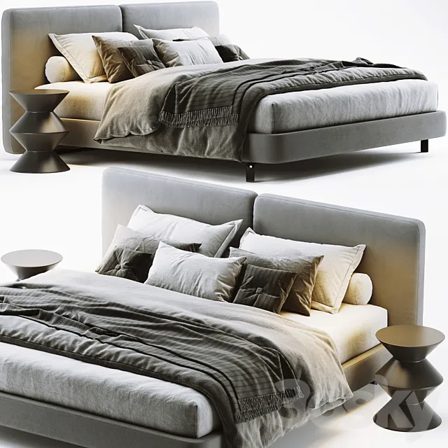 Minotti Tatlin Cover Bed 3D Model