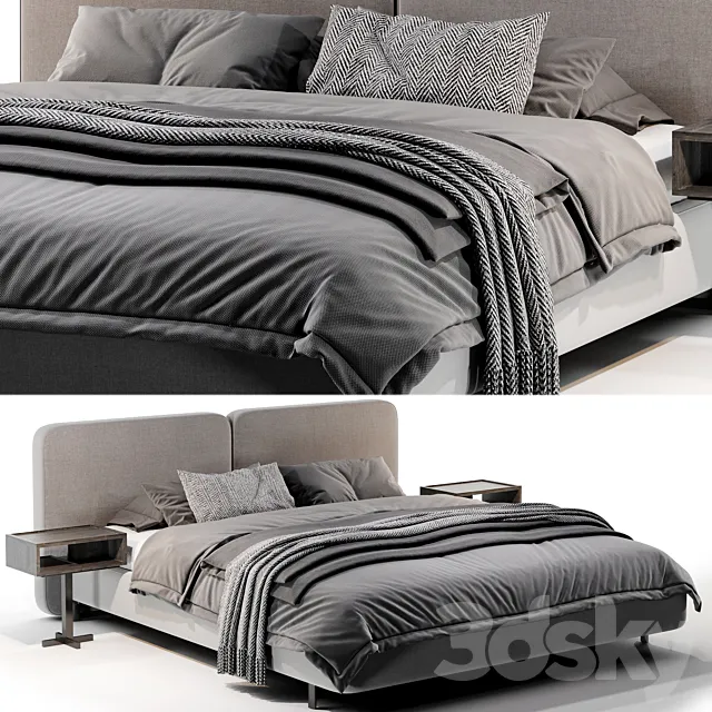 Minotti Tatlin Cover Bed 3D Model