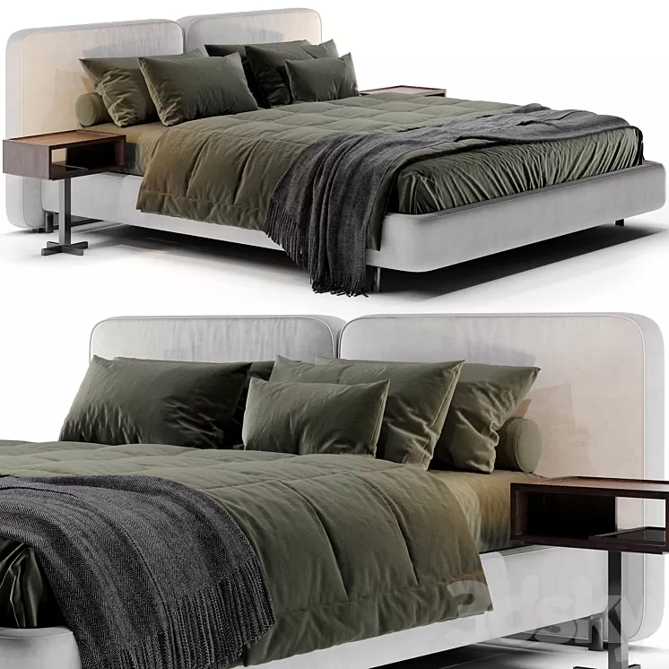 Minotti Tatlin Cover Bed 3D Model
