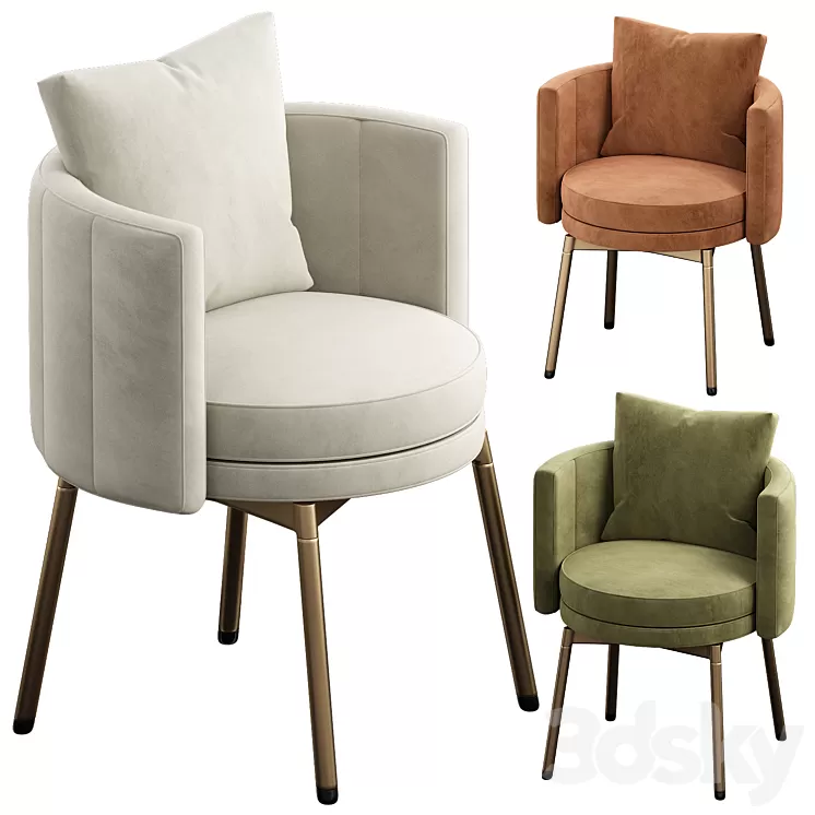 Minotti Torii chair 3D Model Free