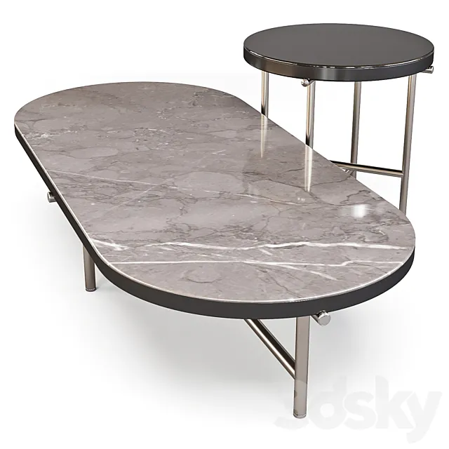 Minotti: Torii - Coffee Tables Set 01 3DModel