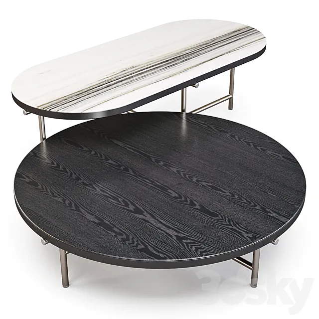 Minotti: Torii - Coffee Tables Set 02 3DModel