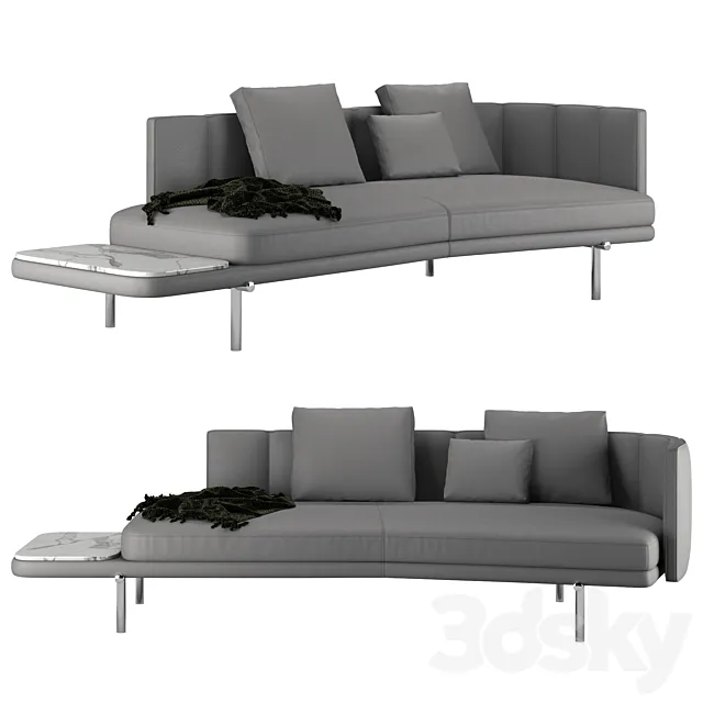 Minotti TORII sofa leather 3D Model