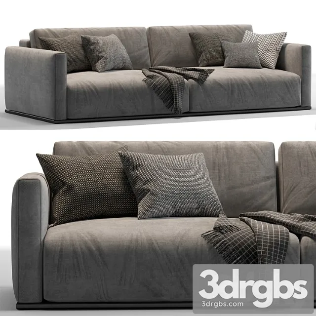 Minotti Torri 2 Seat Sofa 3D Model Free