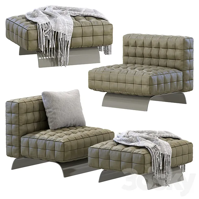 Minotti TWIGGY Armchair 3D Model