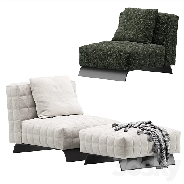 Minotti TWIGGY Armchair 3D Model