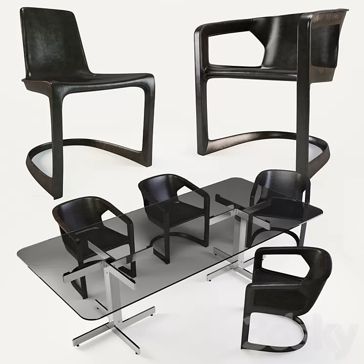 Minotti TWOMBLY & CATLIN Set 3D Model