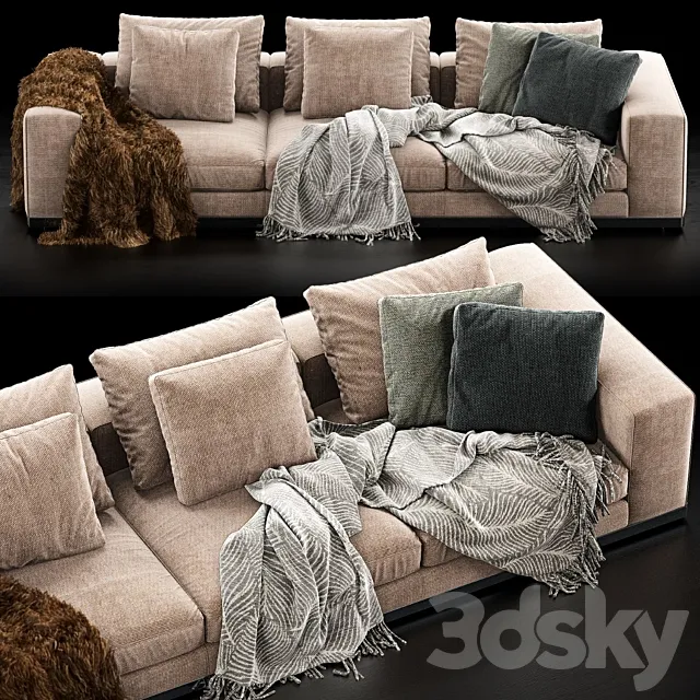 Minotti west sofa 2 3DModel