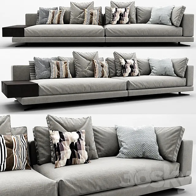 Minotti White Arrangement 05 3D Model