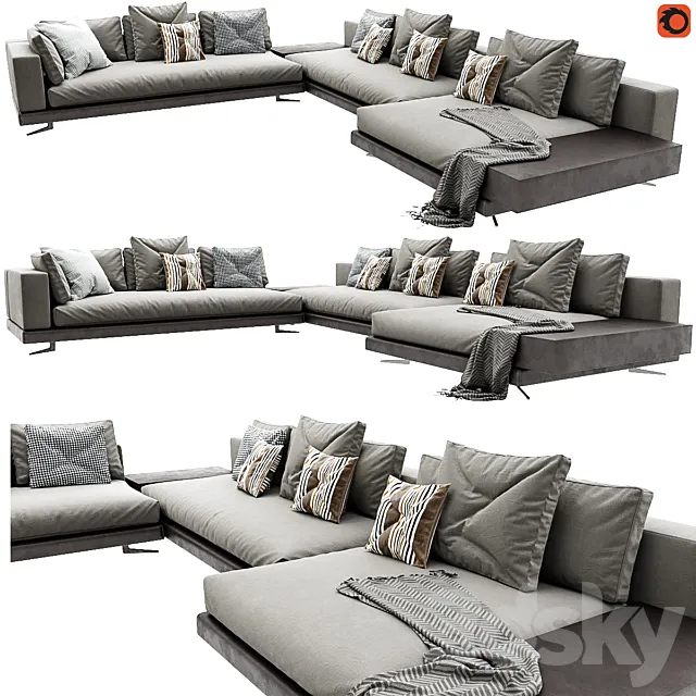 Minotti White Arrangement 07 3DModel