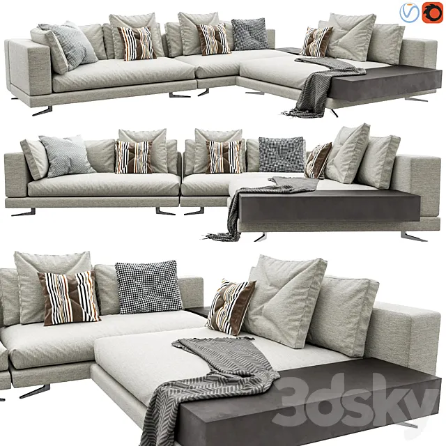 Minotti White Arrangement 09 3D Model