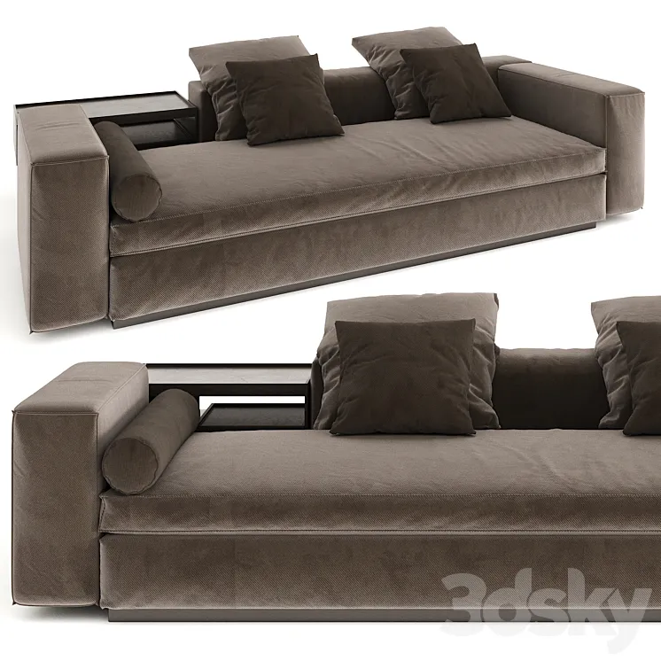 Minotti Yang 3 sofa 3D Model Free