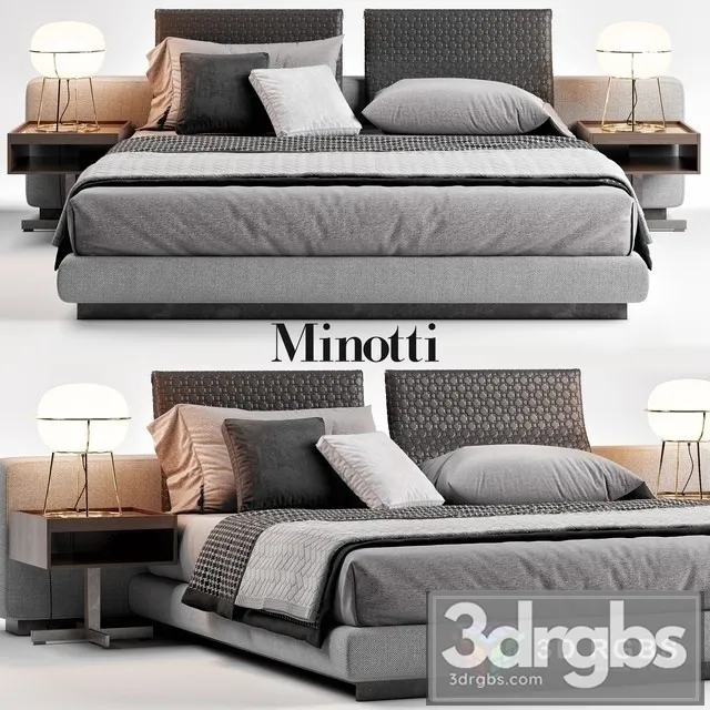 Minotti Yang Bed 3D Model Free