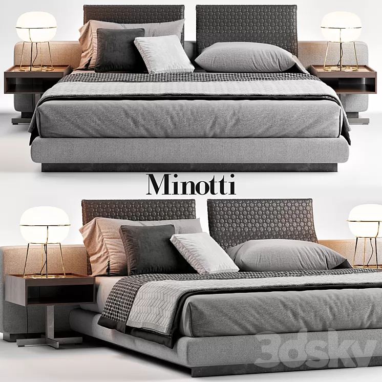 Minotti Yang Bed 3D Model