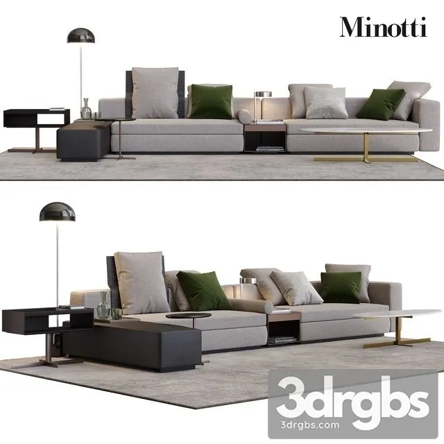 Minotti Yang Sofa 01 3D Model Download
