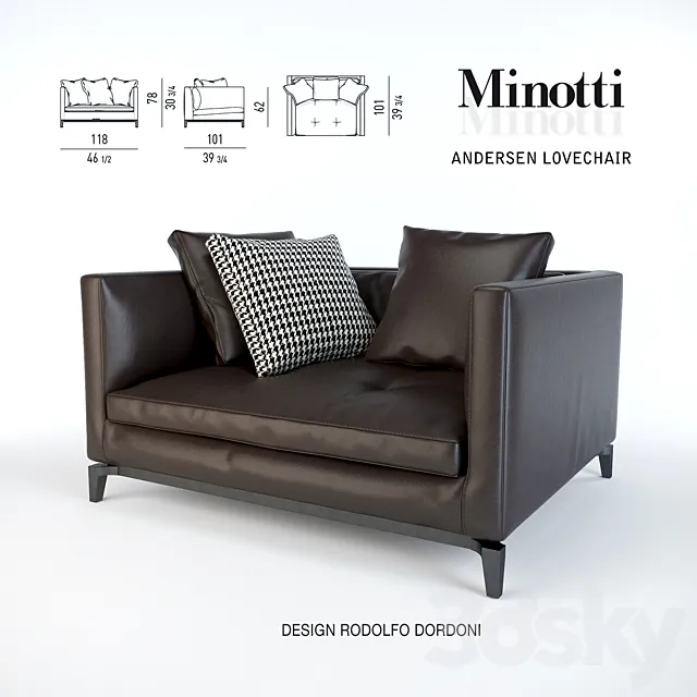 Minotti_Andersen_Lovenchair 3DModel