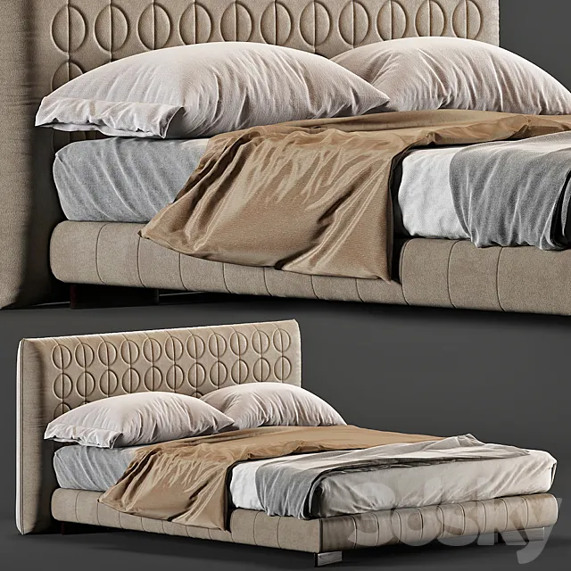 Minotti_Curtis_Bed 3DModel
