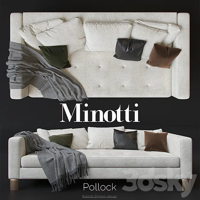 MINOTTI_Pollock_white 3DModel