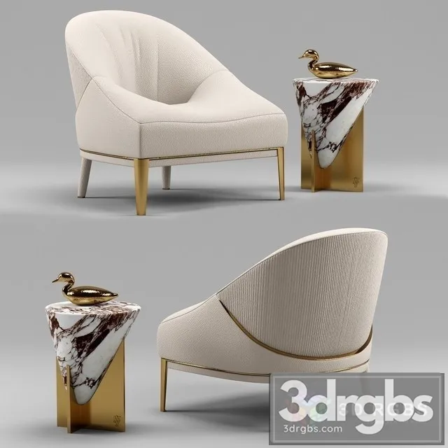 Minstrel Rosemary Leather Armchair 3D Model Free