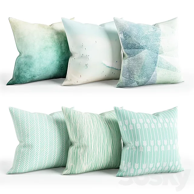Mint_Pillow_Set_002 3DModel