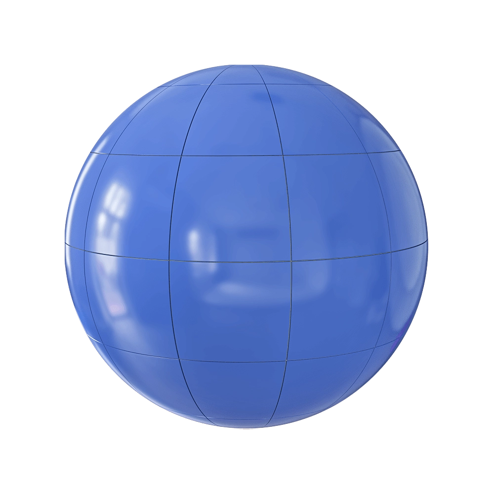 Mira ceramic - Smooth blue square 3D Model