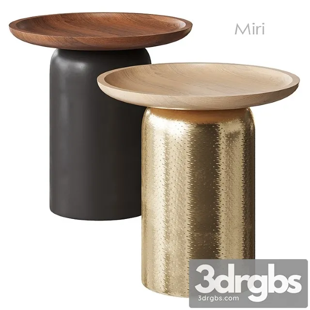 Miri Side Table West Elm 3D Model Free