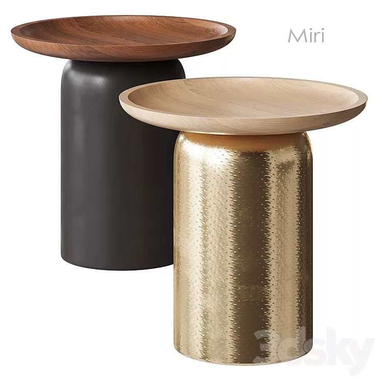 Miri Side Table West Elm 3D Model Free